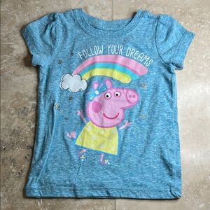 Kids Blue Peppa the Pig T-Shirt